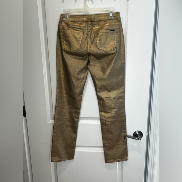 Jennifer Lopez Gold Straight Leg Jeans Size 4 - Picture 6 of 9